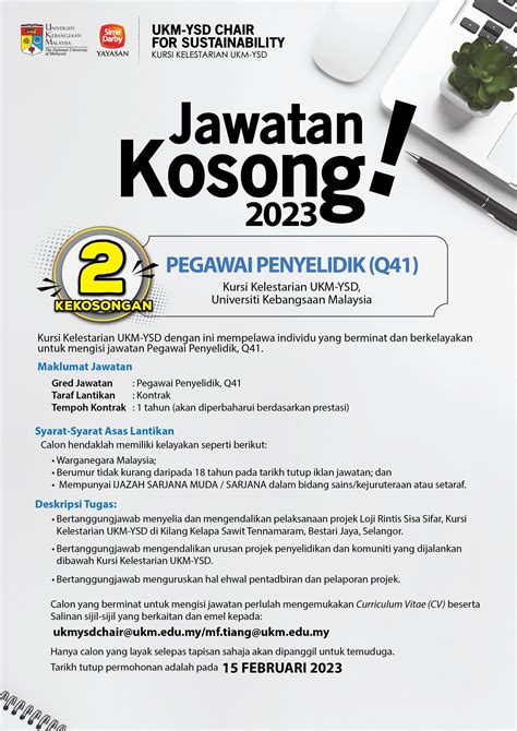 Iklan Jawatan Universiti Kebangsaan Malaysia Jobs Hub