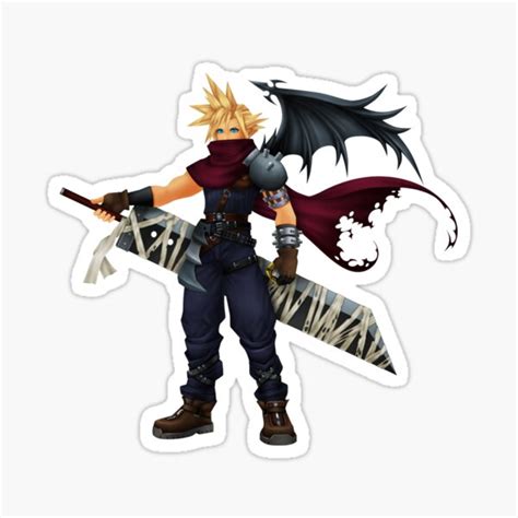 Kingdom Hearts Cloud Strife Sticker By Xetsubou Redbubble