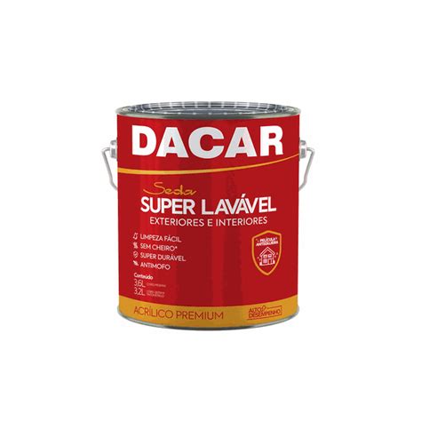 Tinta Acr Lica Super Lav Vel Branco Neve L Dacar Tintas Jd