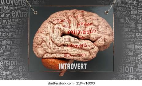 Introvert Human Brain Dozens Important Terms Stock Illustration ...