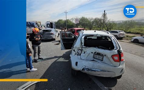 Accidente entre siete autos en Escobedo Nuevo León deja lesionados