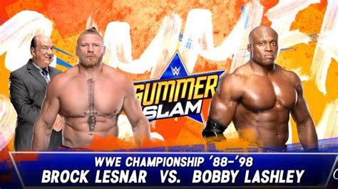 Wwe 2k23 Championship 88 98 Brock Lesnar Vs Bobby Lashley Fight Wwe