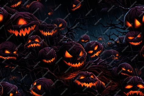 Premium AI Image | halloween pumpkins wallpaper hd