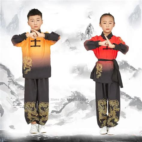 2023 Crian As Kungfu Uniforme Roupas Tradicionais Chinesas Wushu Traje