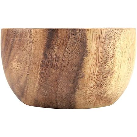 Wooden Bowl Hand Made Solid Acacia Wooden Salad Bowl Wooden Round