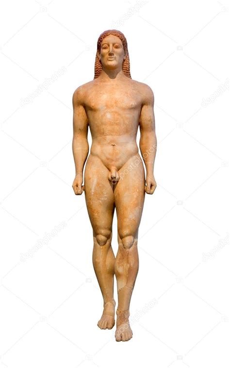 Marble Statue Of Kroisos Kouros B C Found At Anavyssos Attica