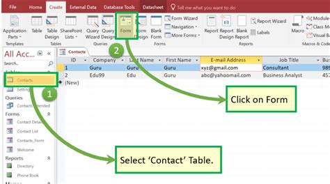 Microsoft Access Tutorial Ms Access With Example Easy Notes