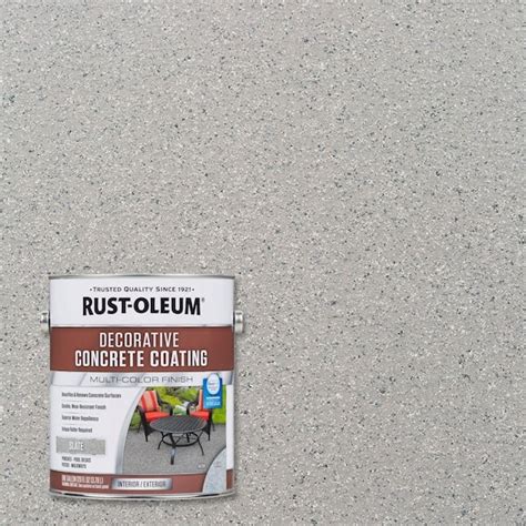 Rust Oleum Gal Slate Decorative Concrete Interior Exterior Solid