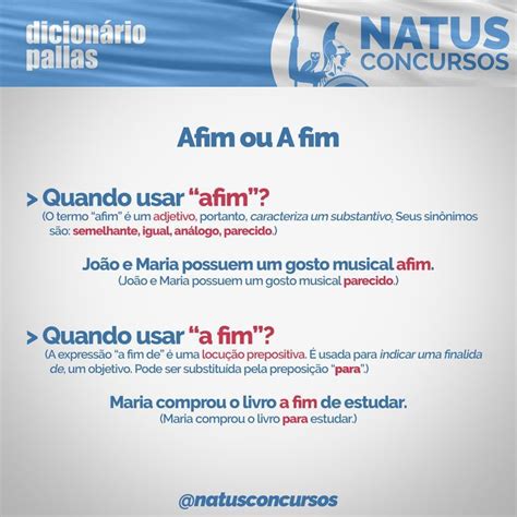 Diferença Entre Afim E A Fim - Afim ou A fim | O que é adjetivo, Advérbios de lugar, Locução