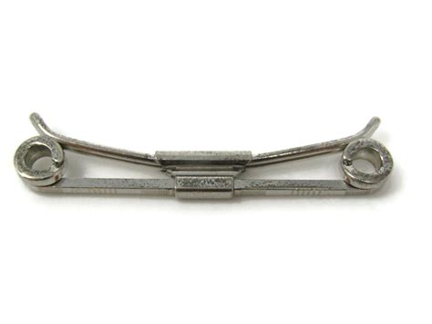 Tie Collar Bar Clip: Sterling Silver Vintage Wear