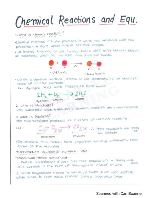 Chemical Equation and Reaction | PDF