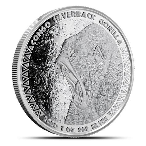 2020 1 oz Silver Congo Silverback Gorilla Coins - Silver.com™