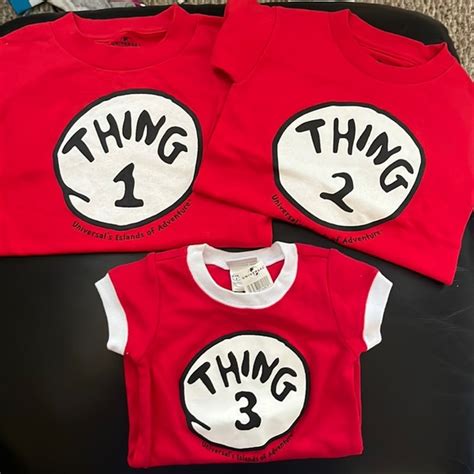 Matching Sets | Thing 1 Thing 2 And Thing 3 Universal Shirts And ...