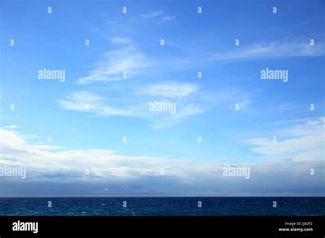 Atlantic Ocean Beautiful Seascape Sea Horizon And Blue Sky May Be