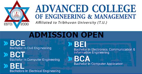 Bachelor in Engineering (BE) Admission Open at Advanced College of ...