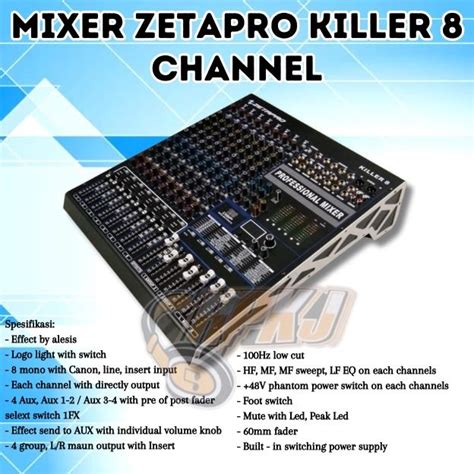 Mixer Zetapro Killer Mixer Audio Zetapro Killer Lazada Indonesia