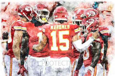 Patrick Mahomes Kansas City Chiefs Art Print, Limited to Only 50 Prints ...