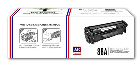 Ab 88a Black Toner Cartridge Cc388a Compatible For Hp Laserjet P1007 P1008 P1106 P1108