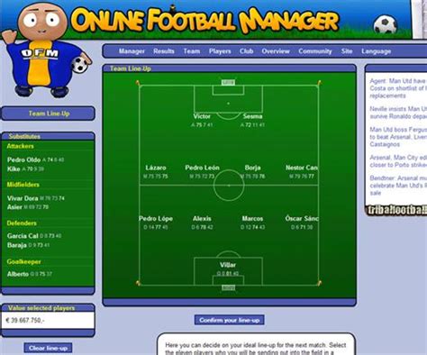 Online Football Manager - Online Games List