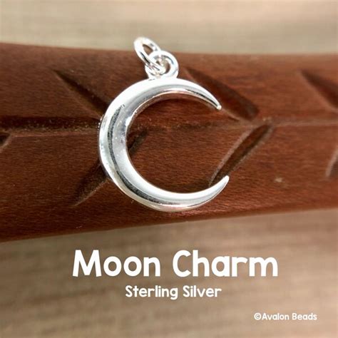 Silver Moon Charm Etsy