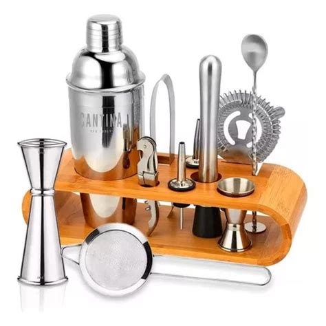 GENERICO Juego Coctelera Set Utensilios Bar Inoxidable 12 Pzs