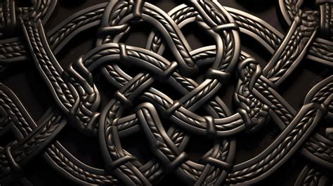 The Celtic Knot In Close Up Is Displayed On A Black Background Celtic