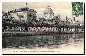 Carte Postale Ancienne Evian les Bains Savoy hôtel et l Etablissement