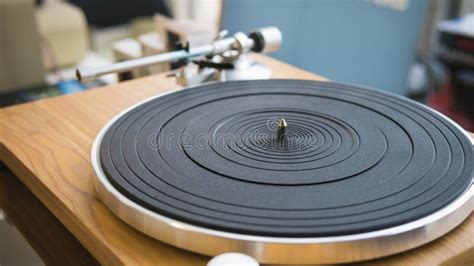 Close Up Of Modern Turntable Vinyl Record Player Needle Of A Vinyl