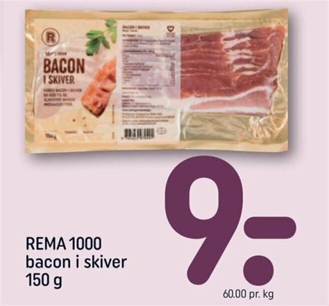 Rema 1000 Bacon I Skiver 150 G Tilbud Hos Rema 1000