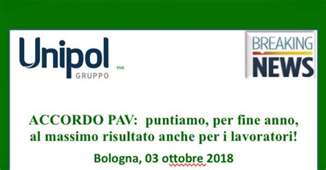 Gruppo Unipol Accordo Pav Snfia