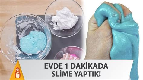 Evde Dakikada Slime Yap M Youtube