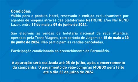 Campanha Emitiu Ganhou Rede Atlantica Trend Viagens