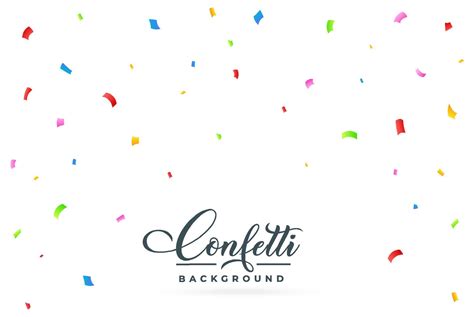 Realistic Confetti And Tinsel Falling Background Simple Multicolor Confetti Vector Illustration