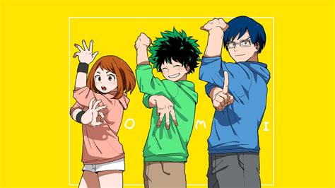 Izuku Midoriya Ochaco Uraraka Tenya Iida Hd My Hero Academia Wallpapers