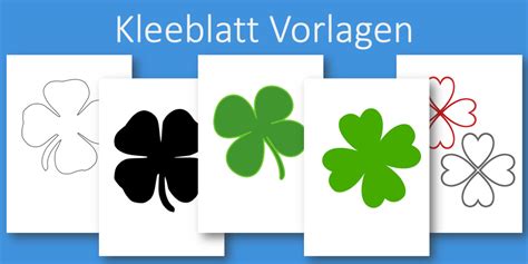 Kleeblatt Vorlage Glücksbringer Vorlagen zum Ausdrucken Vorla ch