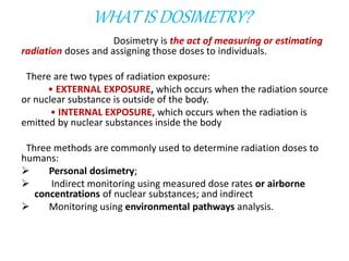 RADIATION DOSIMETRY | PPT