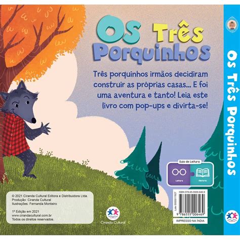 Livro Pop Up Divertido Os Três Porquinhos Ciranda Cultural Papelaria