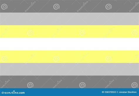 Non Binary Gender Pride Flag Vector Illustration