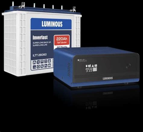 Luminous Inverter Battery Set Combo Zelio 1100 Iltt 26060 220 Ah