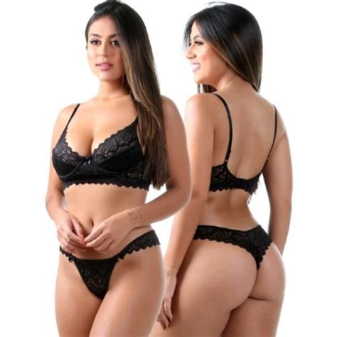 KIT 2 CONJUNTO LINGERIE CALCINHA E SUTIÃ SEM BOJO ARO LINGERIE