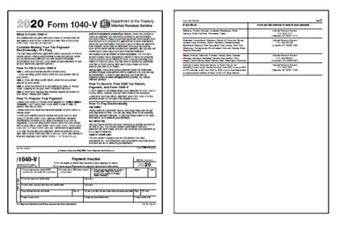 Irs 1040 V Form Printable Printable Forms Free Online