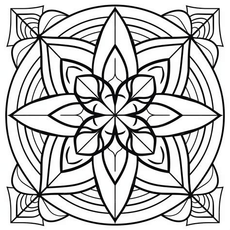 Premium Photo Stylized Mandala Coloring Page With Timeless Artistry