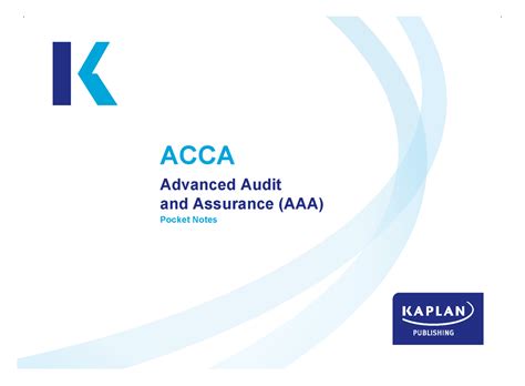 Look Inside Pocket Notes Acca Advanced Audit And Assurance Acca