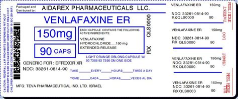 Venlafaxine Hydrochloride Extended Release Capsules Usp738473857386rx Only