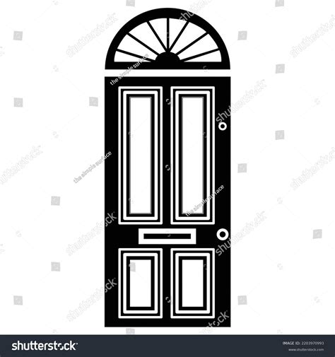 Front Door Vector Illustration Isolated On Stock Vector Royalty Free