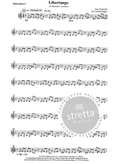 Libertango Von Astor Piazzolla Im Stretta Noten Shop Kaufen