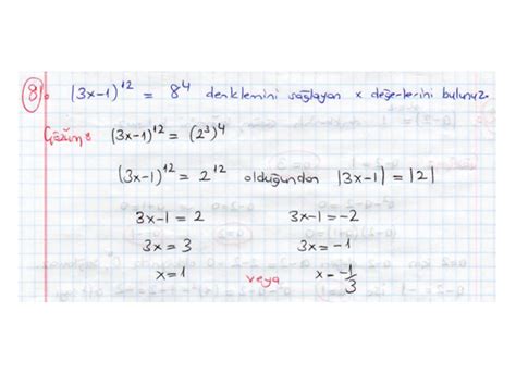 9 Sınıf Üslü İfadeler Çözümlü Sorular 10 →