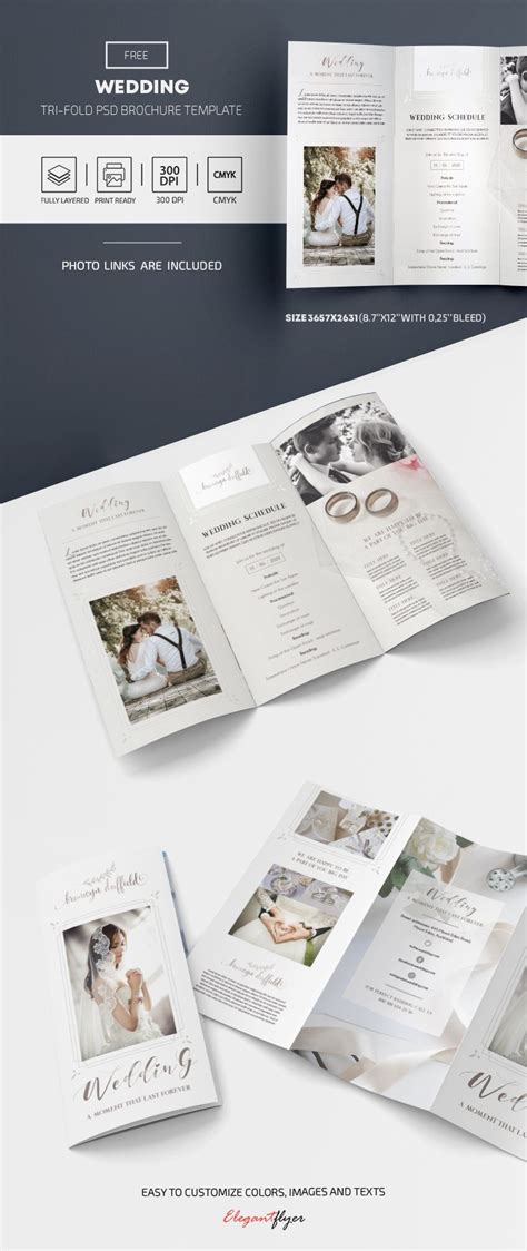 Wedding Free Tri Fold Brochure Template 10026919 By Elegantflyer