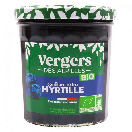 Verger Des Alpilles Confiture Extra Bio Myrtille 370g