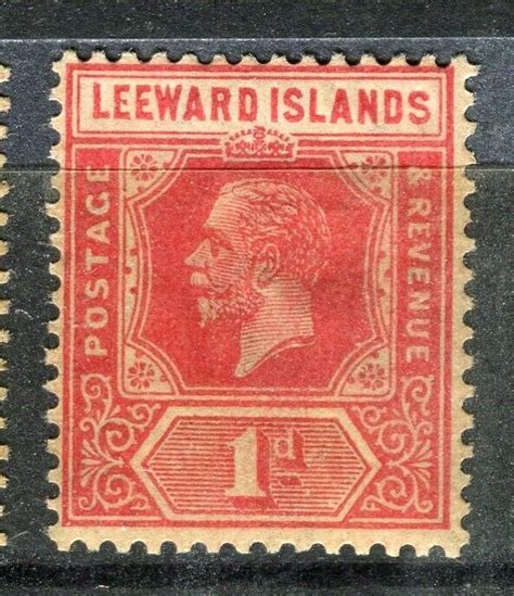 Leeward Islands S Early Gv Issue Fine Mint Hinged D Value